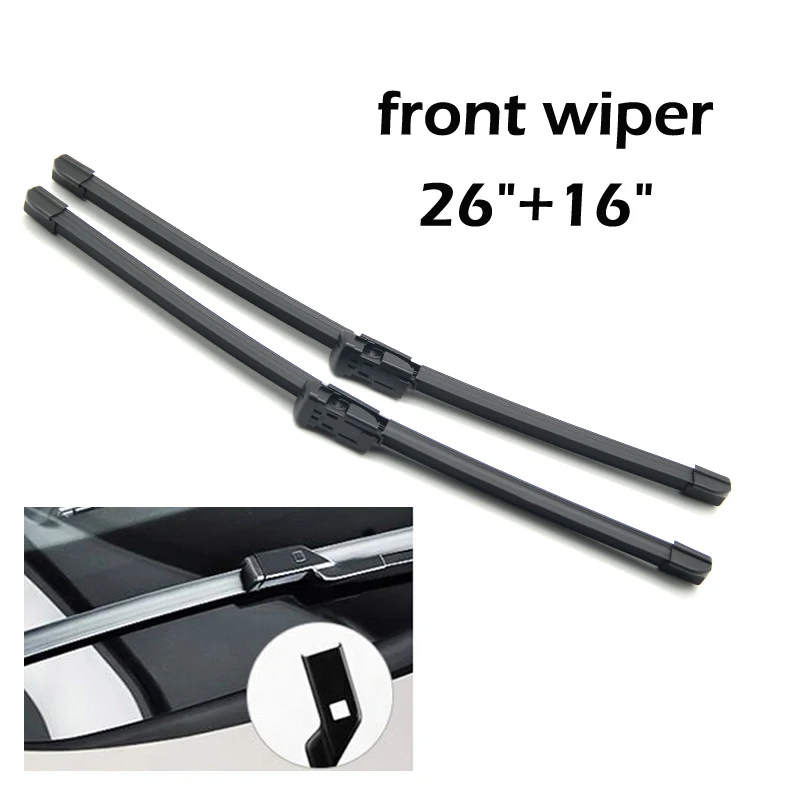 APPDEE Wiper Front & Rear Wiper Blades Set For Peugeot 208 2012-2014 2015 2016 2017 2018  Windshield Windscreen Window 26