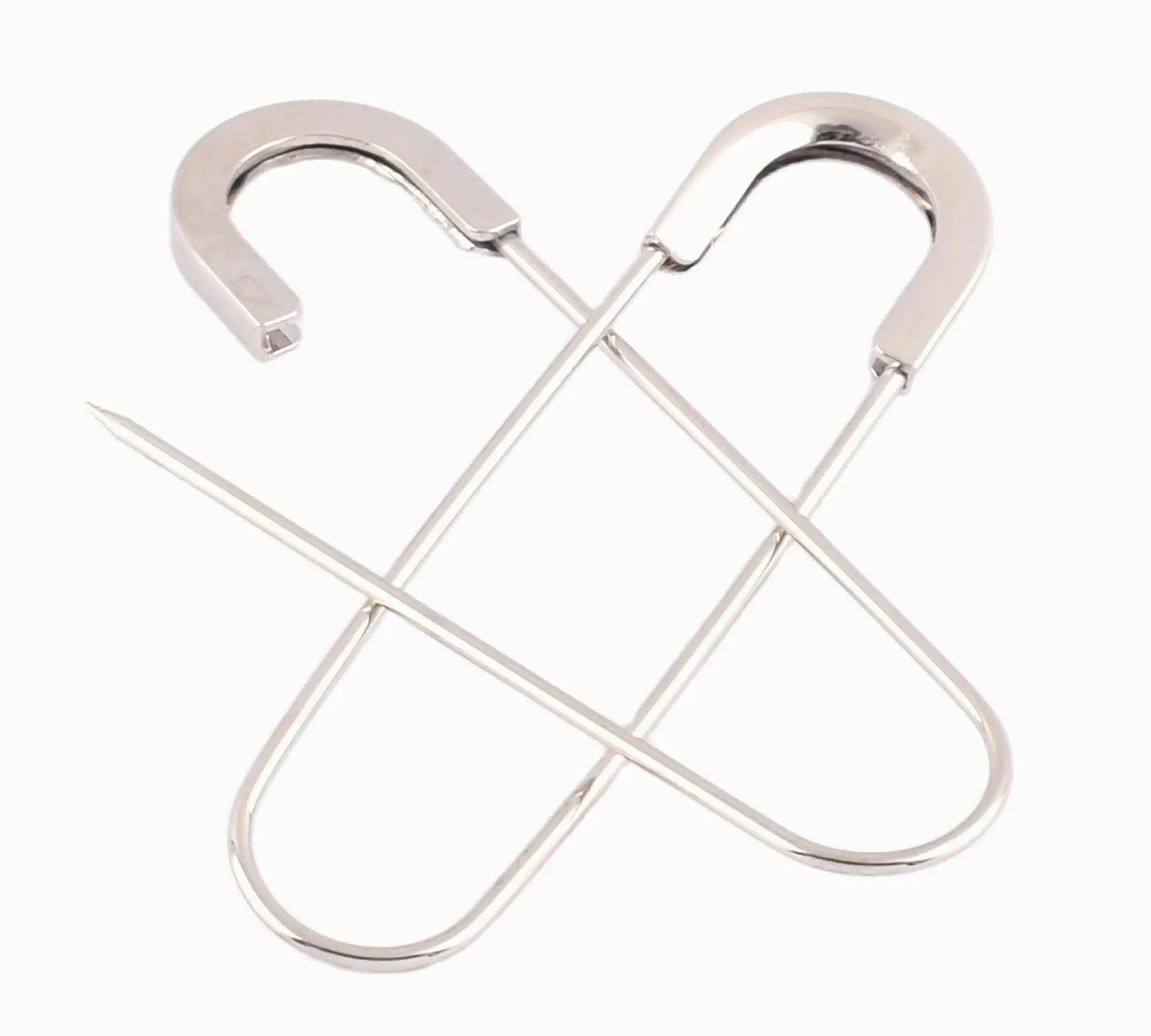 Silver Safety pins Coiless Safety Pins Larger Safety Pins Kilt Pins Broochs letter Bar Pins Apparel Accessories DIY Sewing 4pcs