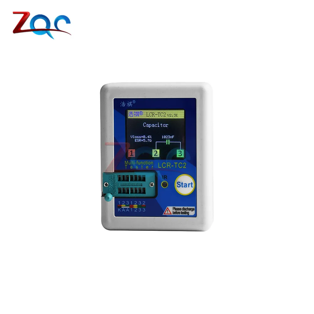 LCR-TC2 Multimeter Transistor Resistor Diode Triode Capacitance Tester ESR/MOS/PNP/NPN LCR MOSFET TFT LCD Display Screen Monitor