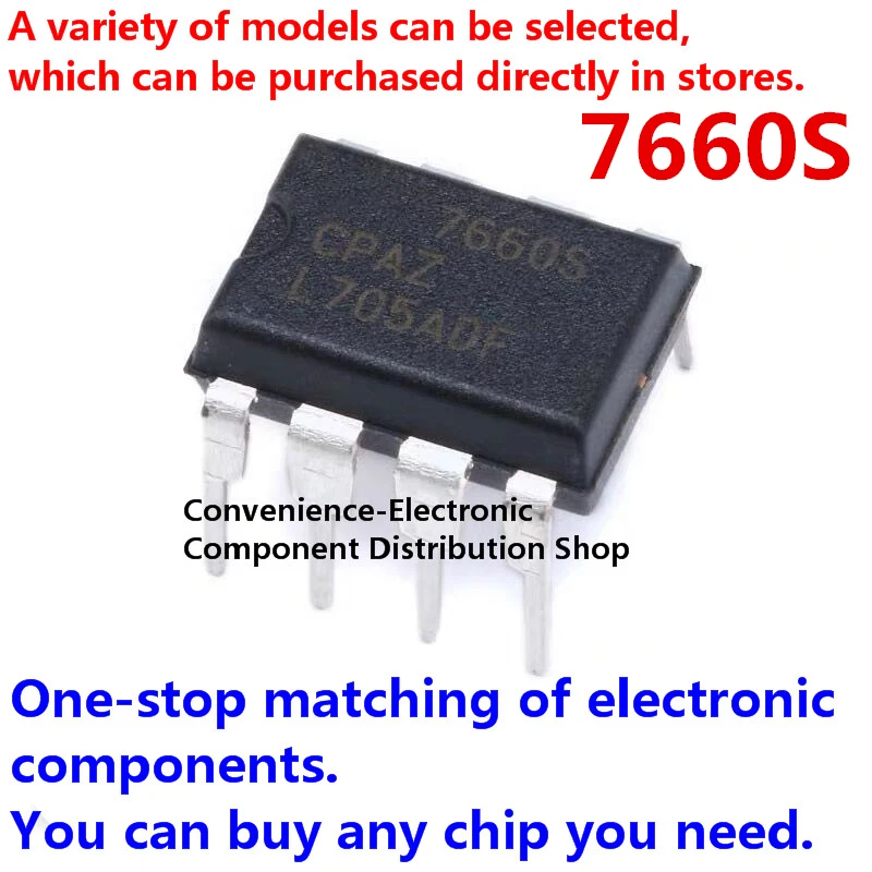 5PCS/PACK Direct-inserted 7660S ICL7660SCPAZ DIP-8 7660Scoaz power chip voltage converter