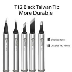 Appels ECOO 1pc Taiwan Noir T12-KU/K/BC2/J02/ILS thelTip Tête De Soudage pour tous T12 Série De Haute Qualité thelstation