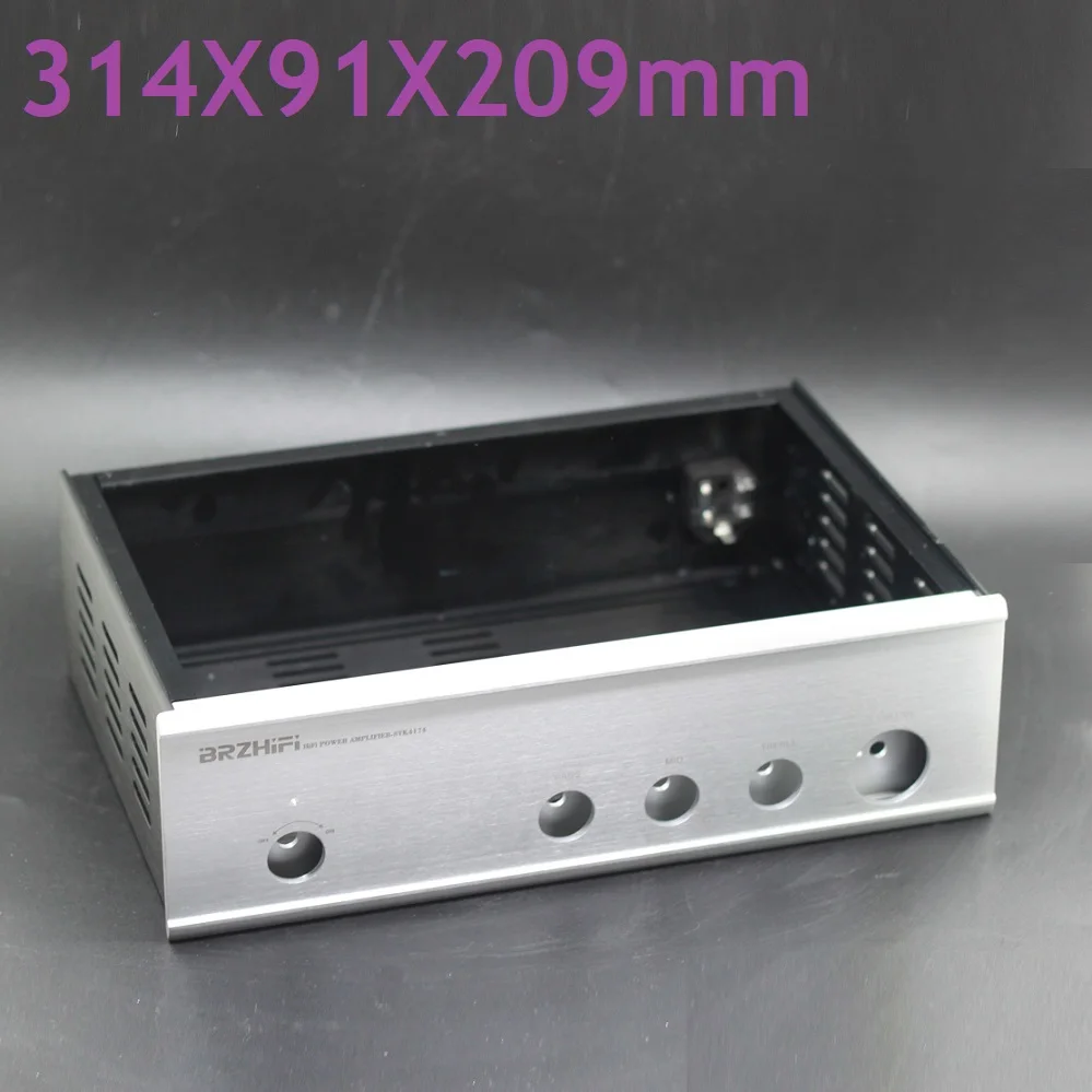 

314X91X209mm DAC PSU Amplifier Case Aluminum Chassis Power Supply DIY Anodizing Preamp Audio Shell Hi End Rear Tube Amp Cabinet