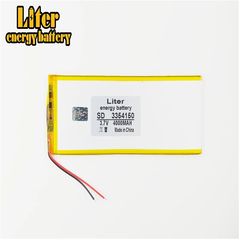 

Size 3354150 3.7V 4000mah Lithium Tablet polymer battery with Protection Board For PDA PCs Digital Products