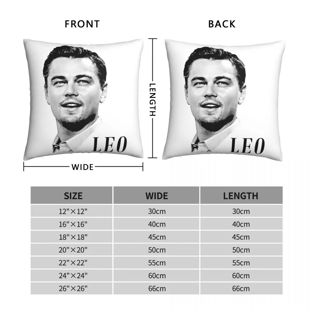 Leonardo Dicaprio Square Pillowcase Polyester Linen Velvet Creative Zip Decor Pillow Case Home Cushion Cover