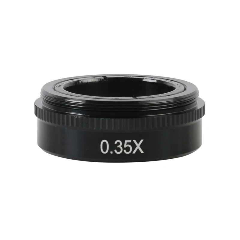 0.75X 0.5X 2.0X 0.35X 1X Barlow Auxiliary Objective Glass Lens For 200X 180X 300X C MOUNT Lens Industry Video Microscope Camera