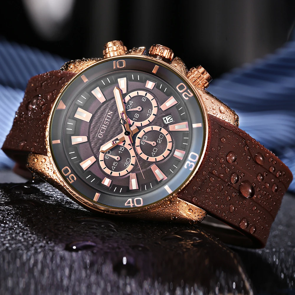 

OCHSTIN Mens Watches Quartz Chronograph Men Wristwatch Top Brand Luxury Military Army Male Clock Luminous Modern Sport Man Watch