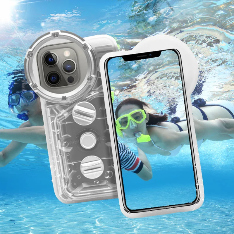 Diving Housing For iPhone 14 Pro Max Mobile Phone Waterproof Bag Diving Cover Swimming Snorkeling Drifting Touch Screen