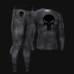 New Thermal underwear  Long johns Set winter rashgard male Compression T-shirt leggings 2 piece tracksuit Men Brand Clothing 4xl