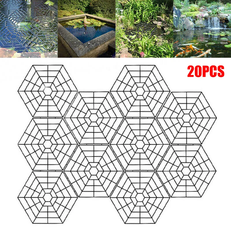 

20pcs Floating Pond Protectors Plastic Net Fish Guard Grid Cover for Birds Pests B88