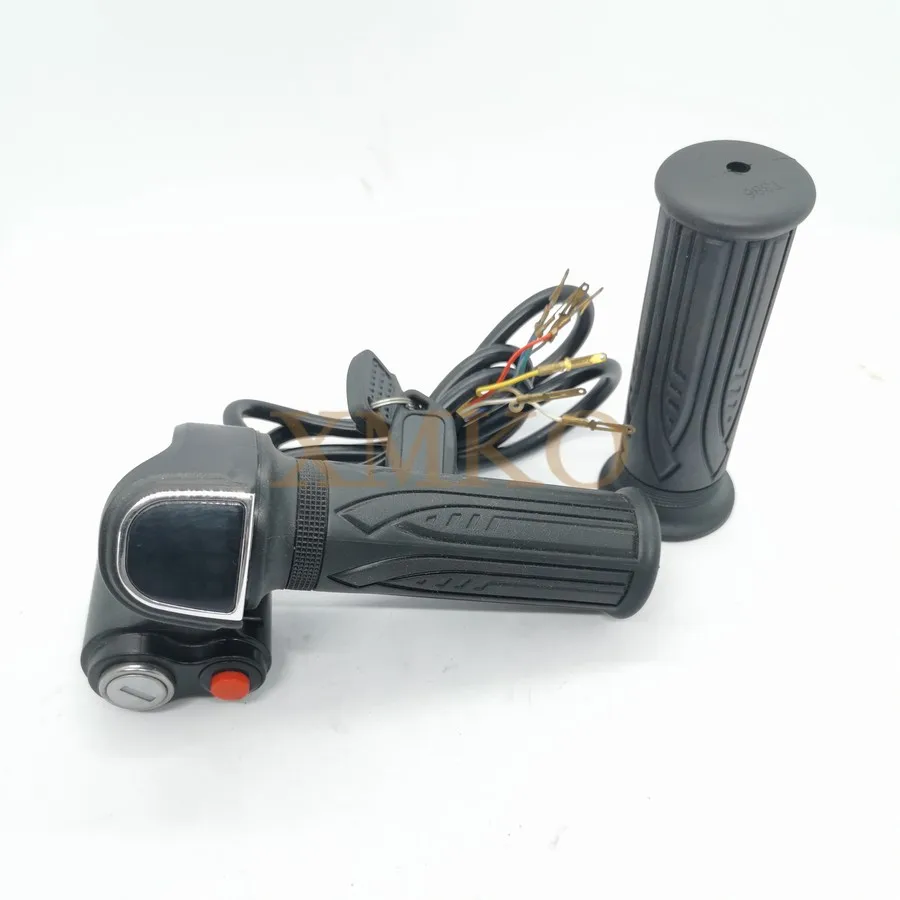 

Рукоятка управления дроссельной заслонкой с кнопкой выключателя питания для электрического скутера, электровелосипеда, трехколесного велосипеда, модифицированные детали, 36 В, 24 В