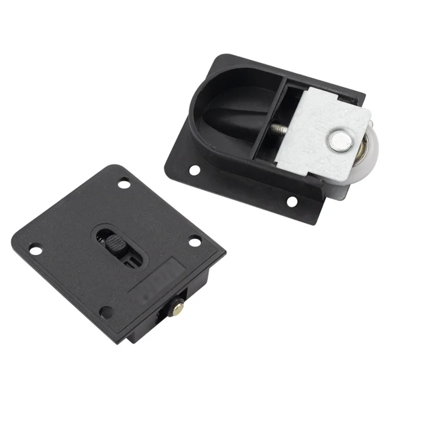Home Wardrobe Sliding Door Pulley Black Sliding Door Wheel Cabinet Pulley Hanging Wheel Wardrobe Furniture Hardware Door Rollers