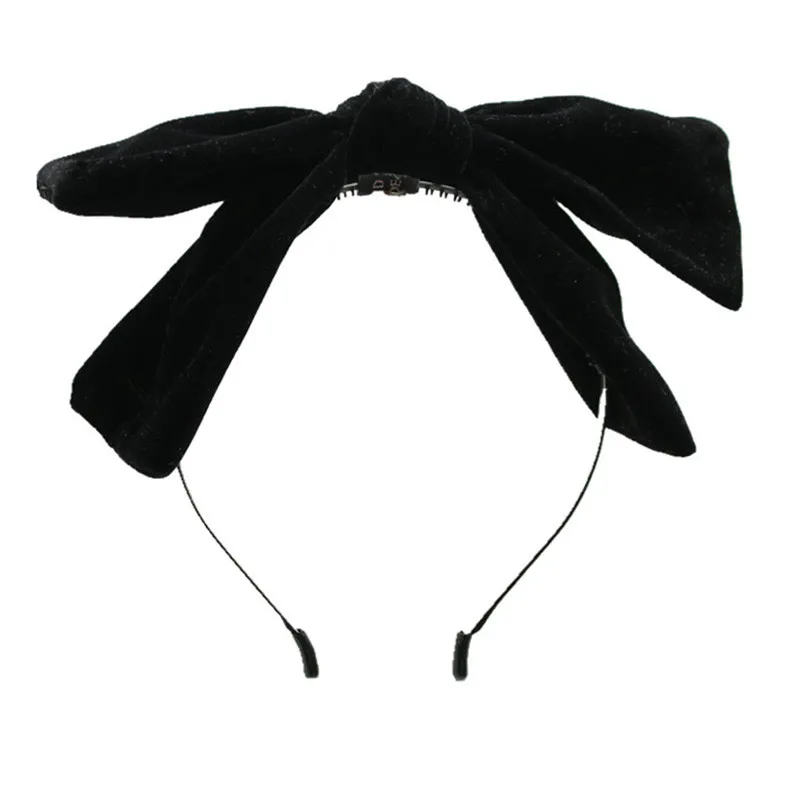 

Hot selling thick velvet bow knot bow girls headband winter hairbands lady's headwear hair accessories