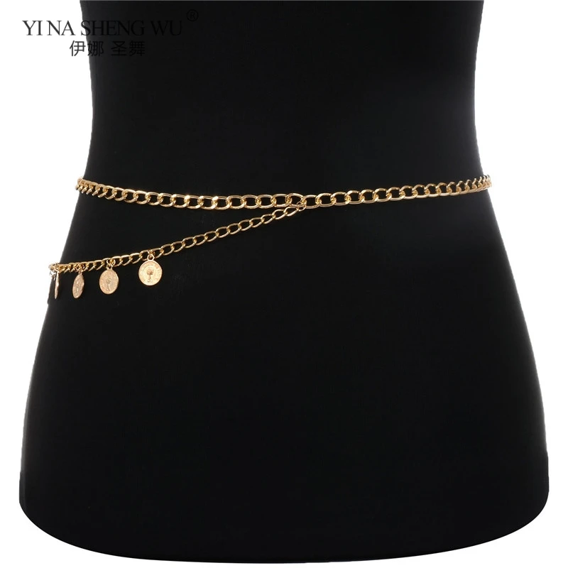 

New Fashion Girls Belly Dance Waist Chain Belt Decoration Belt for Dresses Accessories Women Pendants Design Multi-storey Chain