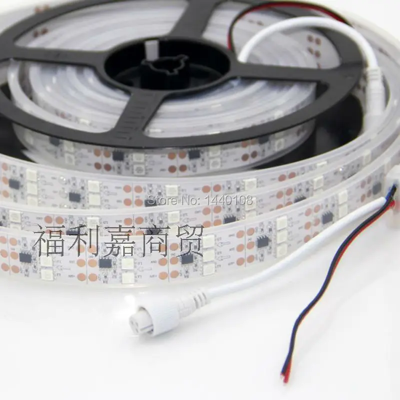 

15m/lot WS2811 RGB led strip 5050 SMD waterproof DC12v 450leds 90 pixels/m white pcb light ,Programmable Flexible Addressable