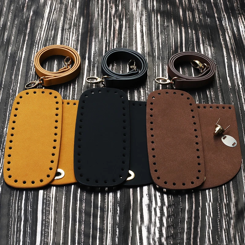 1Set Handmade Handbag Bag Set Leather Bag Bottoms With Hardware Package Accessories HandBag Shloulder Straps DIY Women Backpack