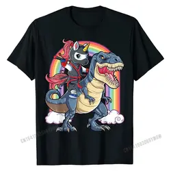 Ninja Unicorn Riding Dinosaur T rex Shirt Boys Girls Kids T Shirts Tops & Tees Family Cotton Summer Gift Mens