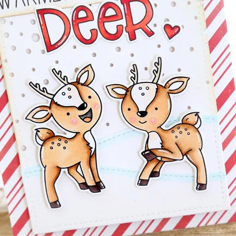 Прозрачный силиконовый штамп Hello "Deer" Friend Winter Wishes