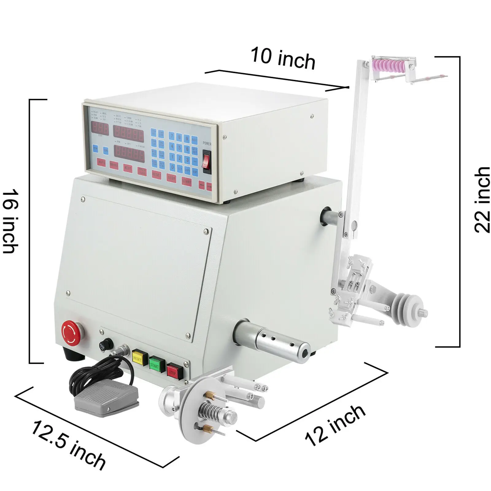 Avvolgitore automatico a spirale VEVOR CNC 6000 cerchi/Min 400W 110V Micro avvolgitore controllato da Computer per filo da 0.03mm - 1.2mm
