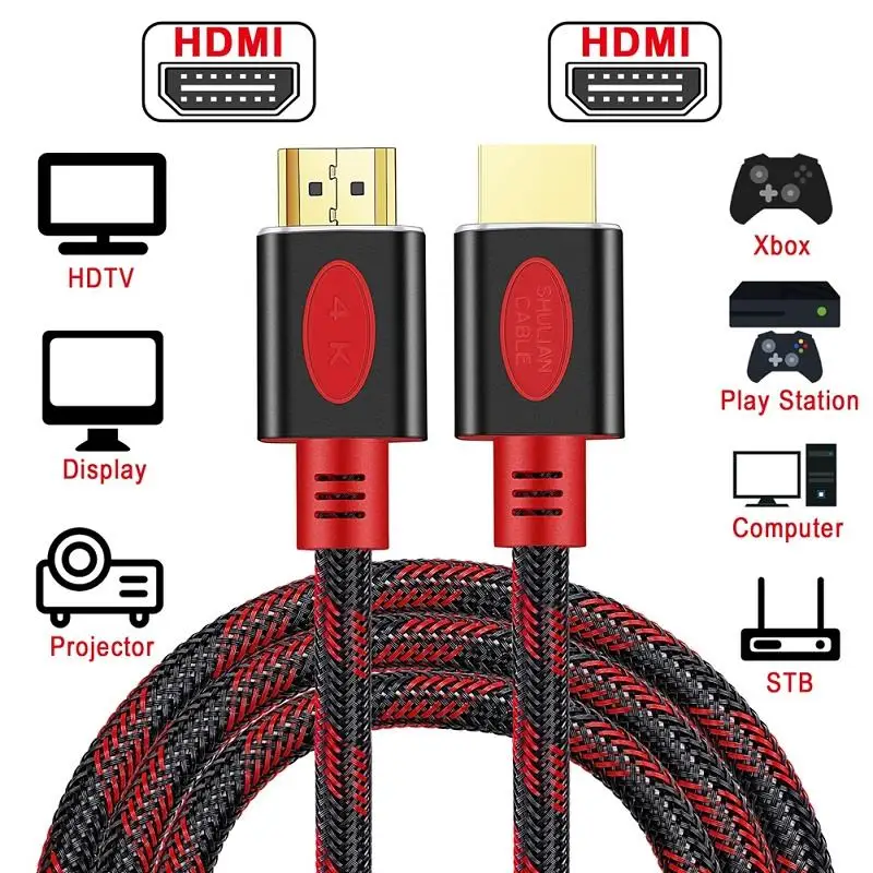 Lungfish kabel kompatybilny z HDMI 2.0 przedłużacz 4K 60Hz kabel splittera do przełącznika TV projektor Laptop Office Video