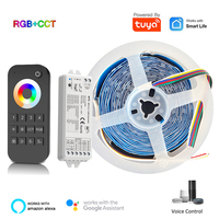 5M 10M WiFi RGBCW Led Strip Kit 12V 5050 RGB+CCT Flexible Light 4-ZONE 2.4G Remote Control Tuya Smart Life APP Alexa Google Home