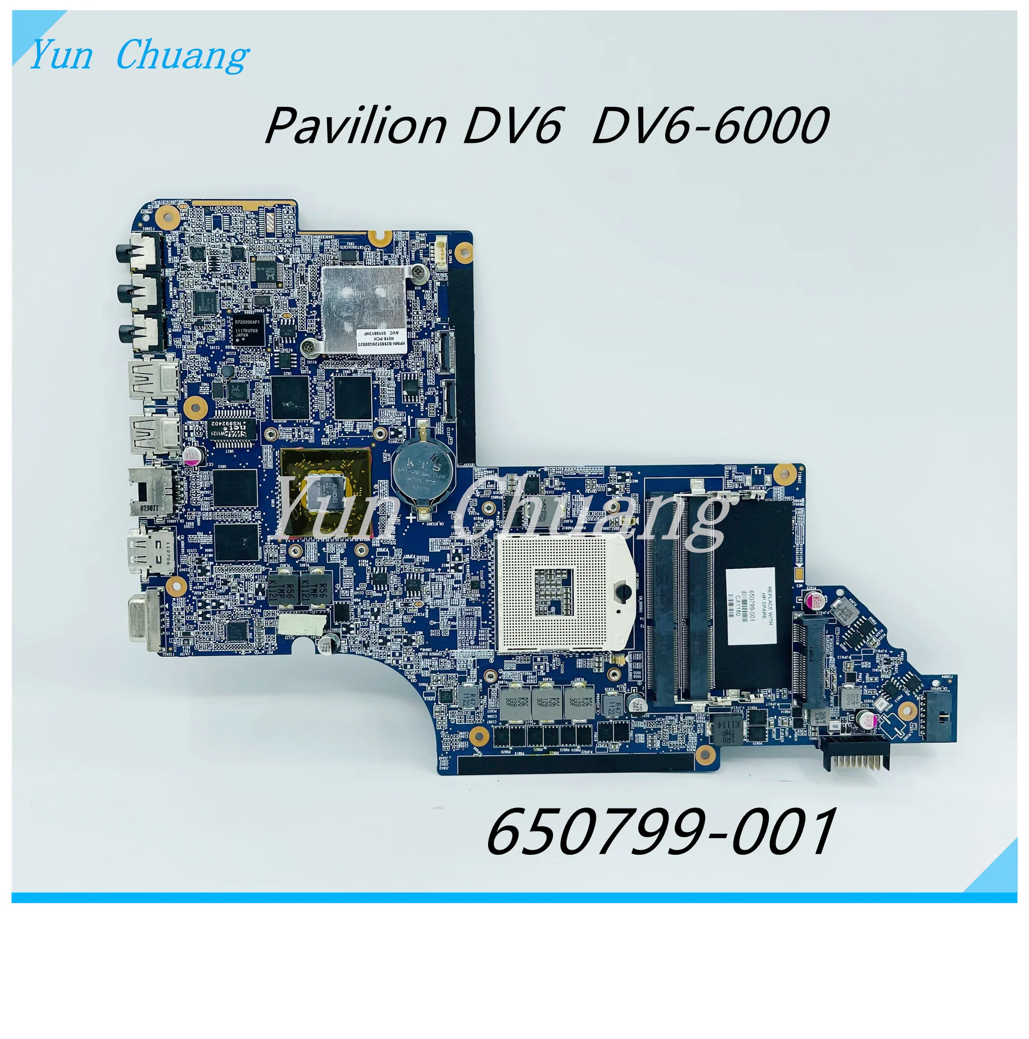 665343-001 650799-001 641489-001 Mainboard For HP Pavilion DV6 DV6-6000 Laptop Motherboard HD6770M GPU HM65 DDR3 100% full test