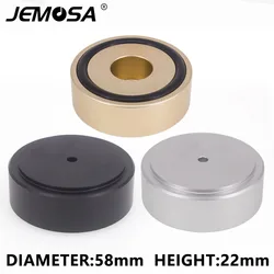 4PCS 58*22mm Aluminum Amplifier Feet Shock Absorber HIFI Amplifier Rubber Feet Turntable Feet Audio Speaker Isolation Feet Pad