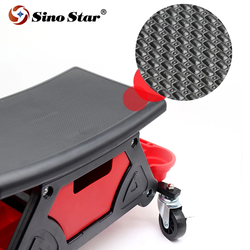 New Design Car Detailing Stool Chair Mobile Rolling Seat Creeper for Mechanics & Detailers/Garage/ Workshop/ Vinyl Wrap