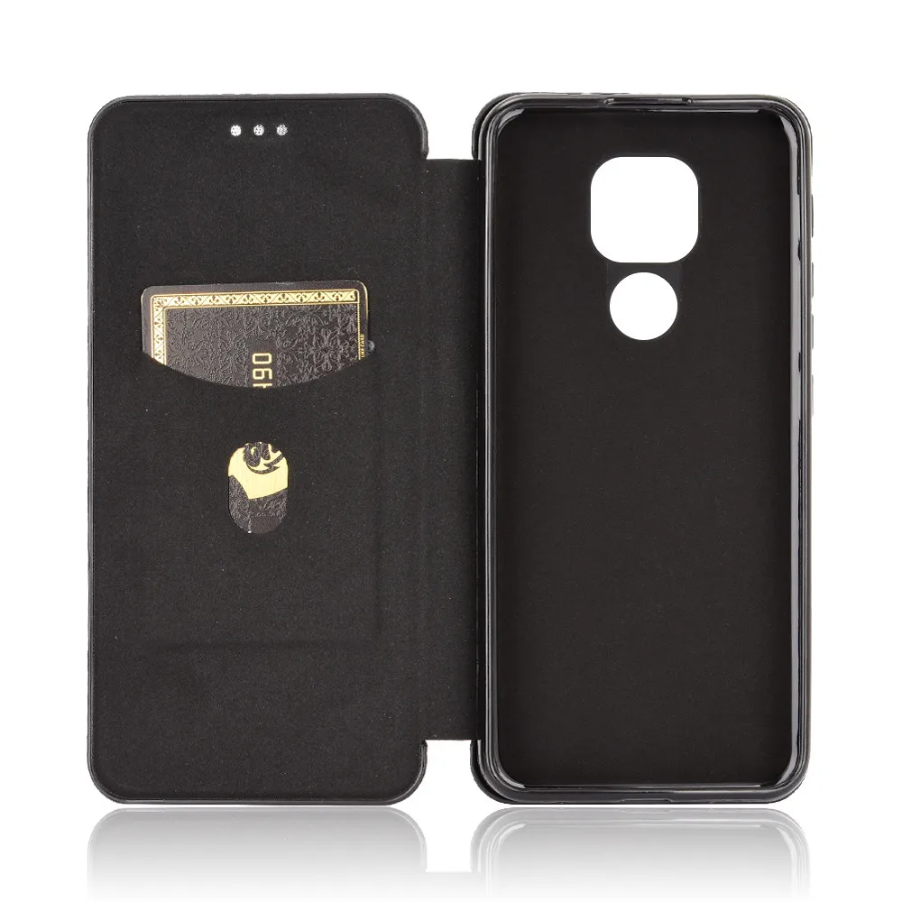 موضة فليب الكربون محفظة مقاومة للصدمات المغناطيسي أغطية جلد موتو G9 حافظة لهاتف موتورولا موتو G9 بلاي G 9 G9Play MotoG9 أكياس الهاتف #2