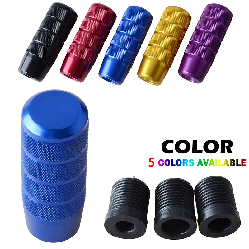 Universal Mini Manual Gear Shift Knob Aluminium Alloy Knurled Shifter Lever Simple Style Decorative Car Accessories 5 Colors