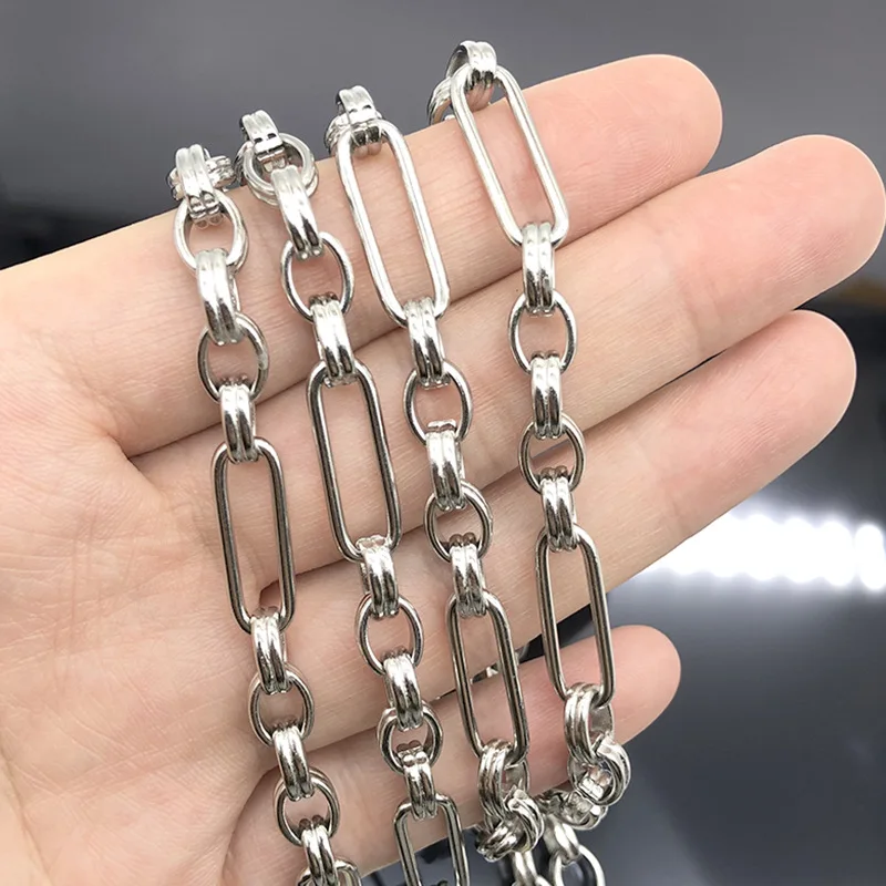 5Meters/Lot Stainless Steel Chunky Chain for Jewelry DIY Making Handmade Chain Accessories