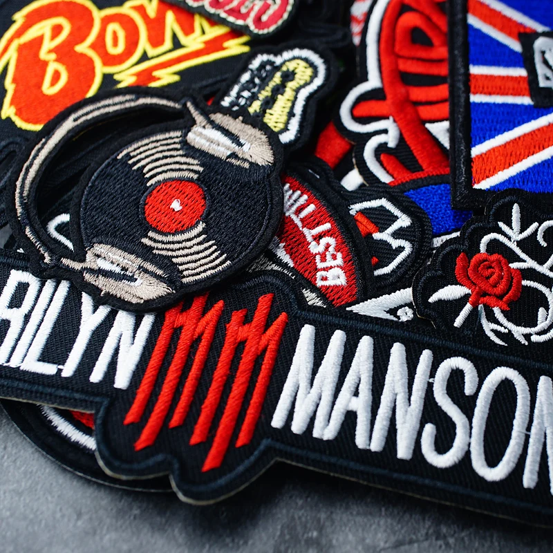 BAND Iron On Patches Cloth Mend Decorate Clothes Apparel Sewing Decoration Applique Badges PUNK Metal ROCK MUSIC