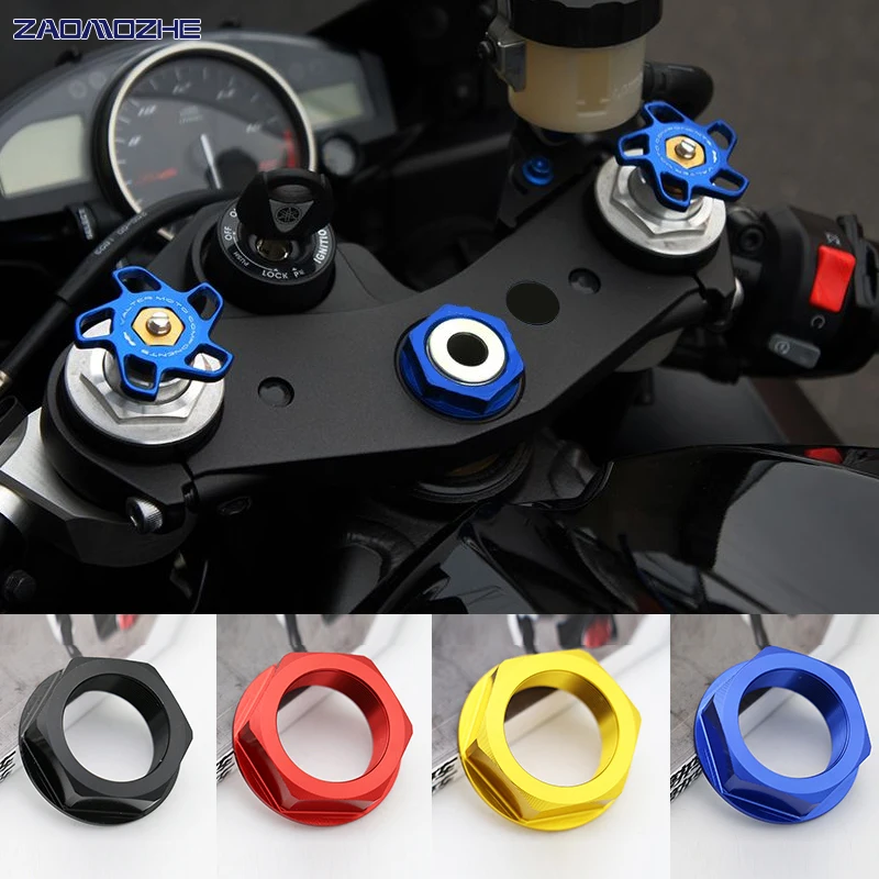 Motorcycle Central Console Top Triple Clamp case Center nut For Yamaha YZF-R6 R6 YZF-R1 R1 2006 2007 2008 2009 2010 2011-2015