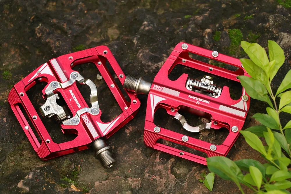 RACEWORK MTB Klickpedal-Set, einseitiger Clip, kompakter Doppelfunktions-Leistungsmesser, Pedalen, Plattform, Mountainbike-Pedale – Detail 15
