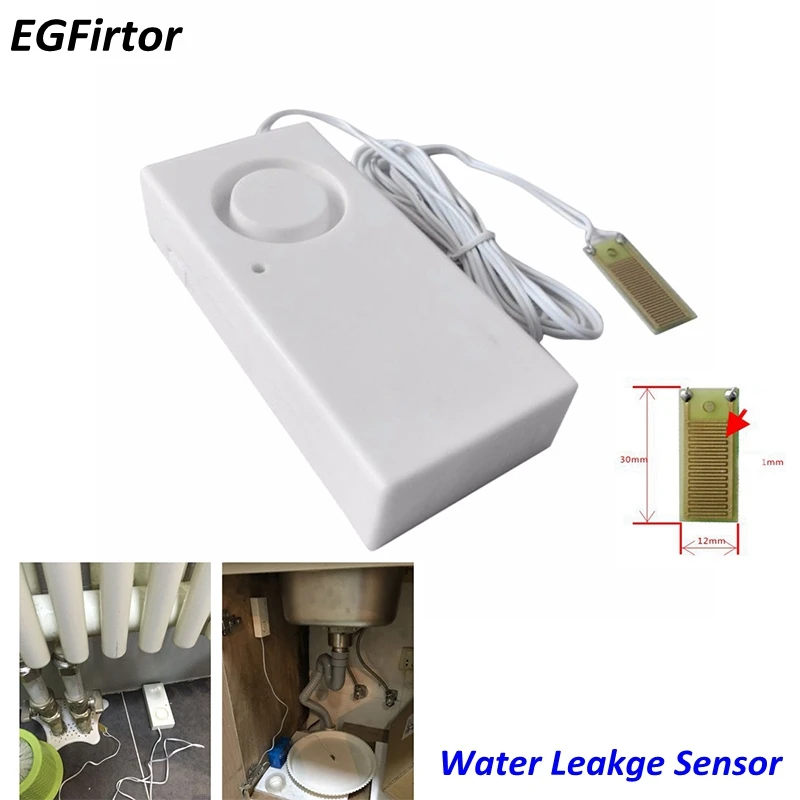 Home Alarm Water Leakage Spot Alarm Detector Independent Water Leak Sensor Detection Flood Alert Overflow Security Alarm System