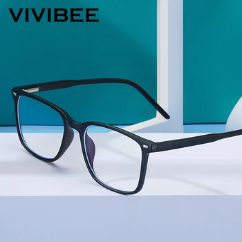 2025 Trendige blaues Licht blockierende Herrenbrille Gaming TR90 Mattschwarz Anti-Ray-Brille Computer Transparente Modebrille
