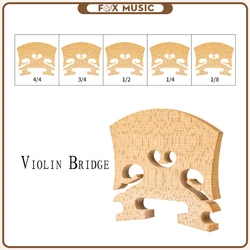 Pont de violon en érable Style Baroque, 1 pièce, taille 4/4 3/4 1/2 1/4 1/8