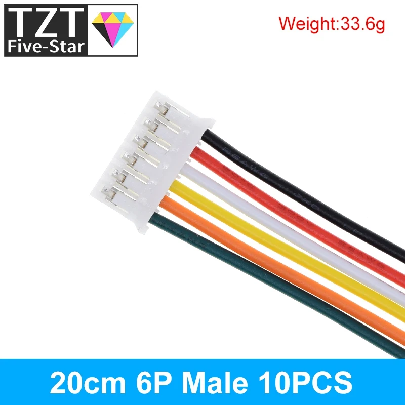 10 Stück 5 Paar Micro JST PH 2.0 2P 3P 4P 5P 6PIN Stecker-Buchsen-Verbinder mit Kabeln 20CM+20CM für Arduino MP3 – Detail 25