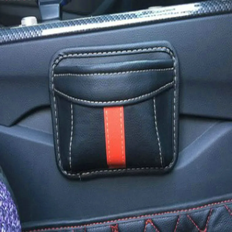 

SBTMY Multifunctional mobile phone storage box pasted Pu hanging bag car storage bag seat hanging storage bag for all the car