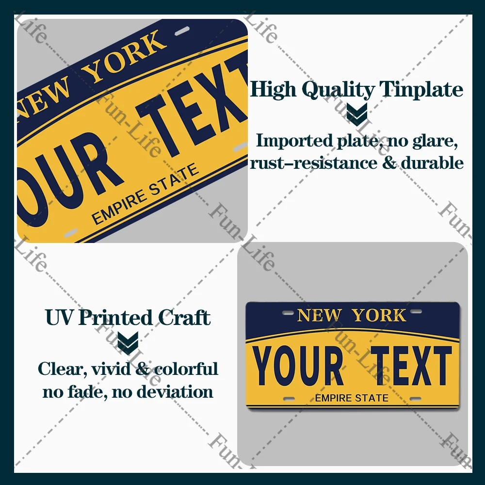 Your Text Custom Plate Poster Vintage Home Decor Retro Metal Tin Signs Pub Car Garage Wall Art Home Decor  15x30cm