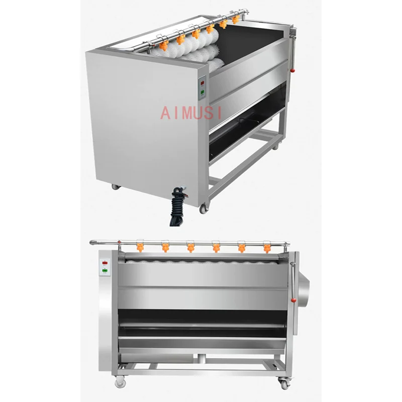 High Quality Industrial Vegetable Jujube Apple Washer Cleaning Machine Cassava Potato Washing Peeling Machine