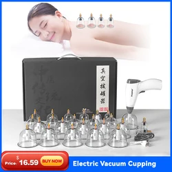 Electric Cupping Set Massage Body Cups Anti Cellulite Vacuum Suction Cup Physiotherapy Massager Jars Ventosas Masaje For Body