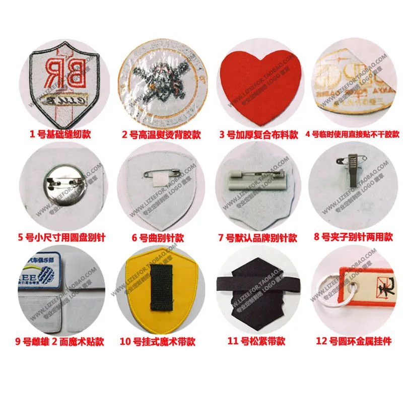 Customized Embroidery Patch iron or sew on back DIY badge fashionable mixed assorted clothing patch Applique garment  MOQ 20pcs