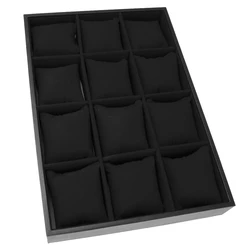 12 Grid Velvet Watch Bacelet Jewelry Display Storage Box Case Pillow Holder