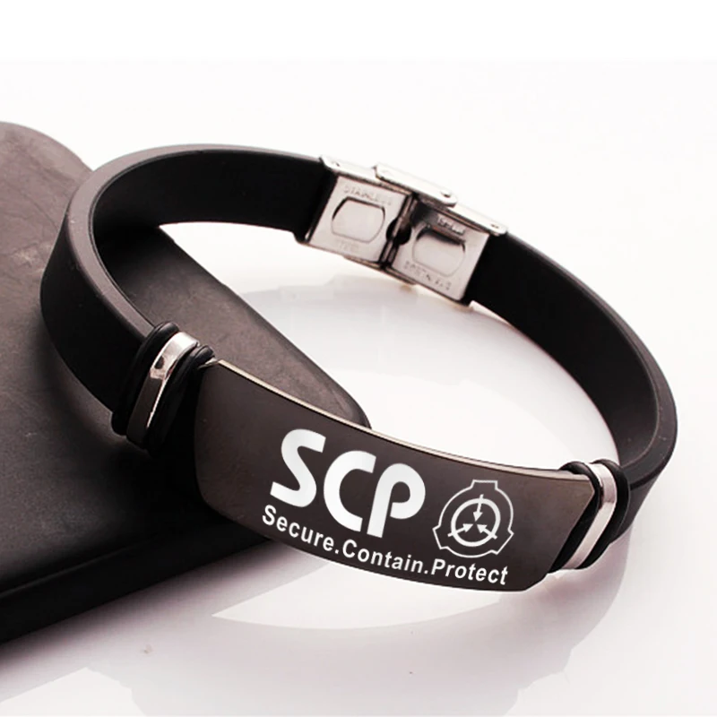 Special Containment Procedures SCP Foundation Sport Casual Stainless Steel Bangles Bracelet For Women Men Wristband Gift