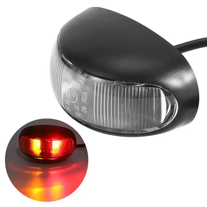 2 LED Side Marker Light Blinker Signal Indicator Waterproof Bright Lamp for Car Truck Trailer Van Lorry Bus 10-30V