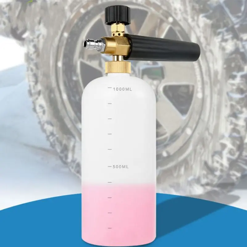 Car Foamer Wash Jet Bottle Snow Foam Lance Cannon Washer Gun Plastic Soap Pressure Spray Nozzle 1 Litre Container Bottle