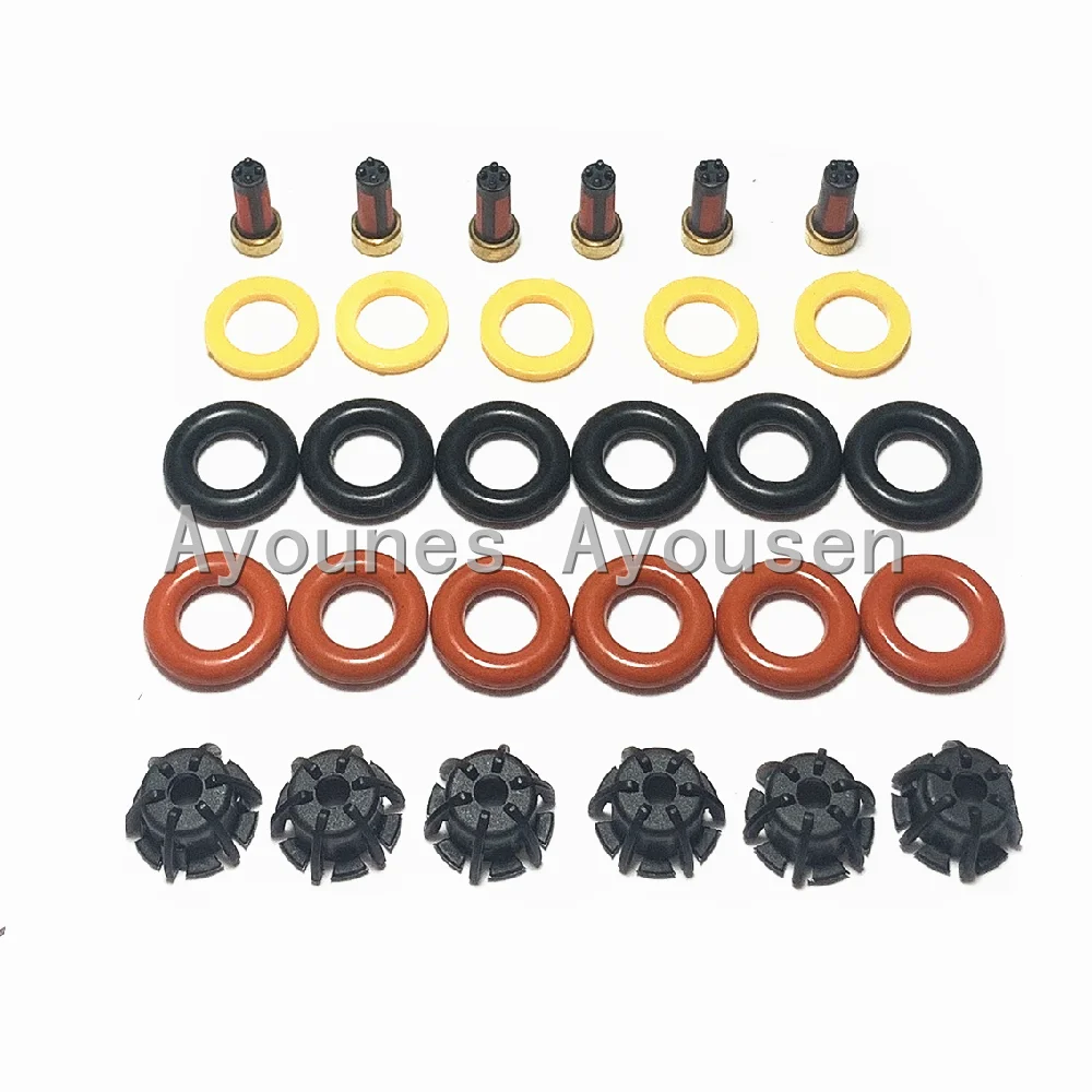 6sets Fuel Injector Repair Kit 0280150440 13641703819 For BMW E60 E39 520i 523i 525i 528i E36 328i  E36 car replacement AY-RK004