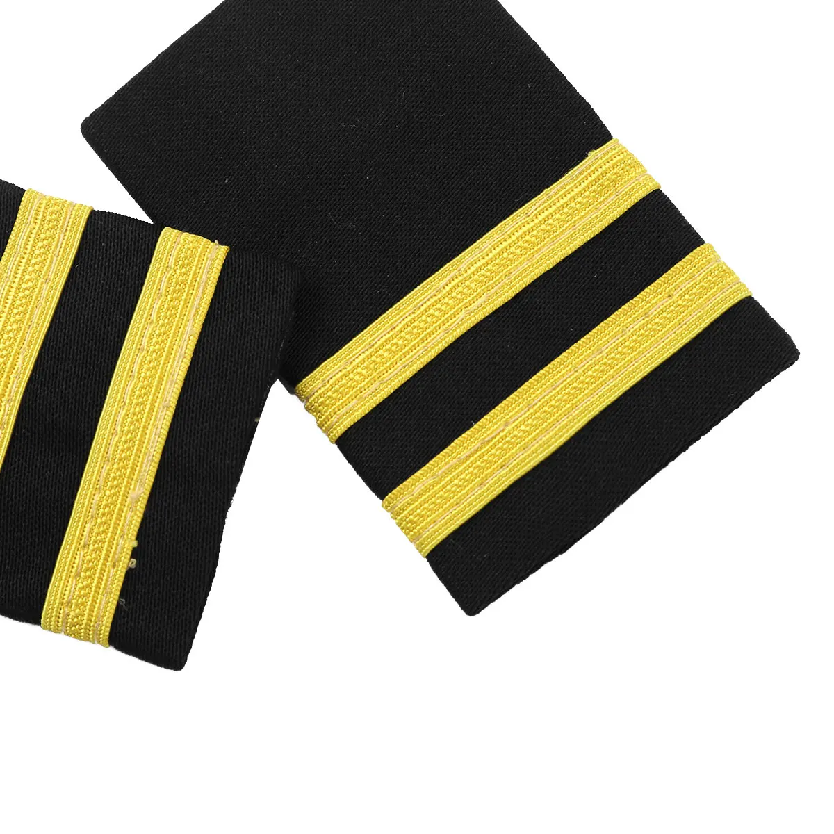 Professional Pilot Captain Uniform Epaulets Traditional Military Shoulder Badge Stripes Bar Epaulettes DIY Shirts Decor Epaulet