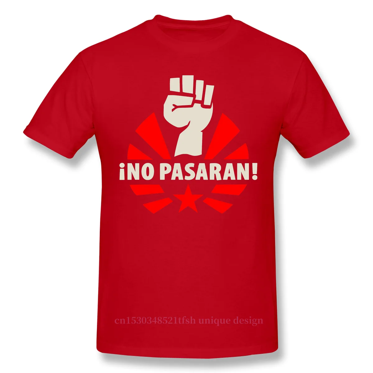 TShirtNo Pasaran Fist & Star Anime Clothes Shirt Design Communism Marxism Socialism CCCP Soviet Union Cotton Men T-Shirt