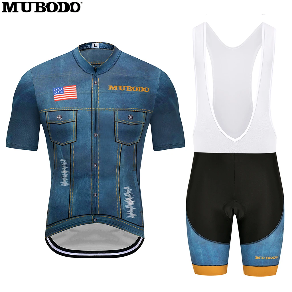 2020MUBODO uomo pro team Ciclismo maglia manica corta Traspirante Immobiliare Bicicletta Abbigliamento Ciclismo Ciclismo